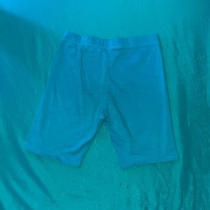 TEAL BIKER SHORTS